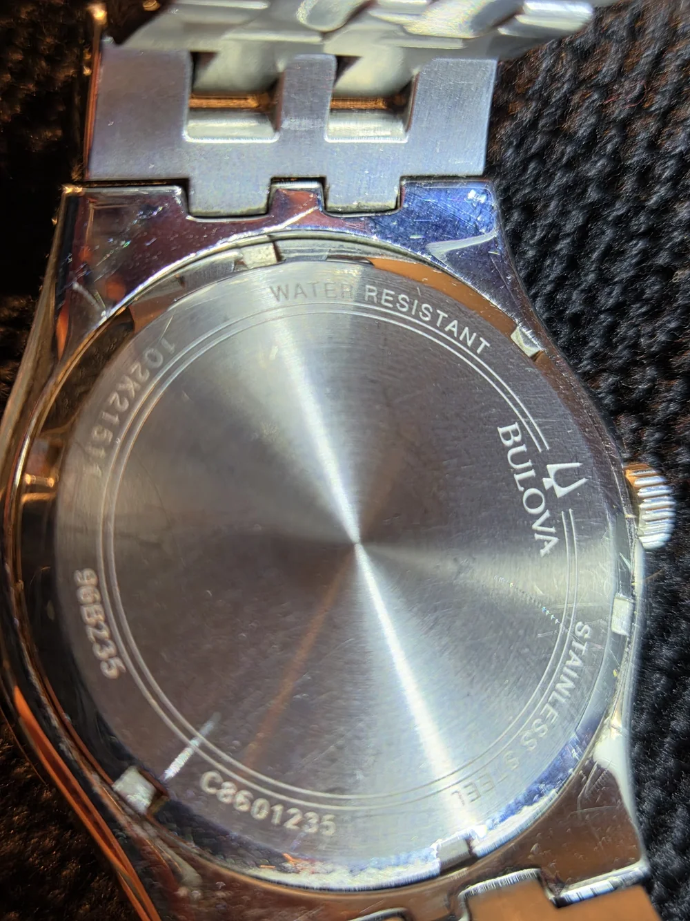 Bulova Silver Tone Pave Crystal Men's Watch